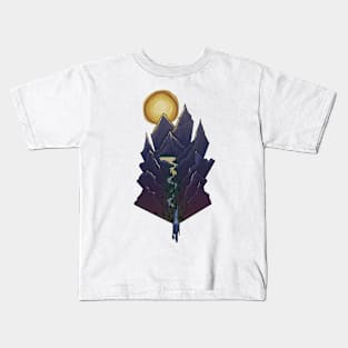 Mountainside Abstract Kids T-Shirt